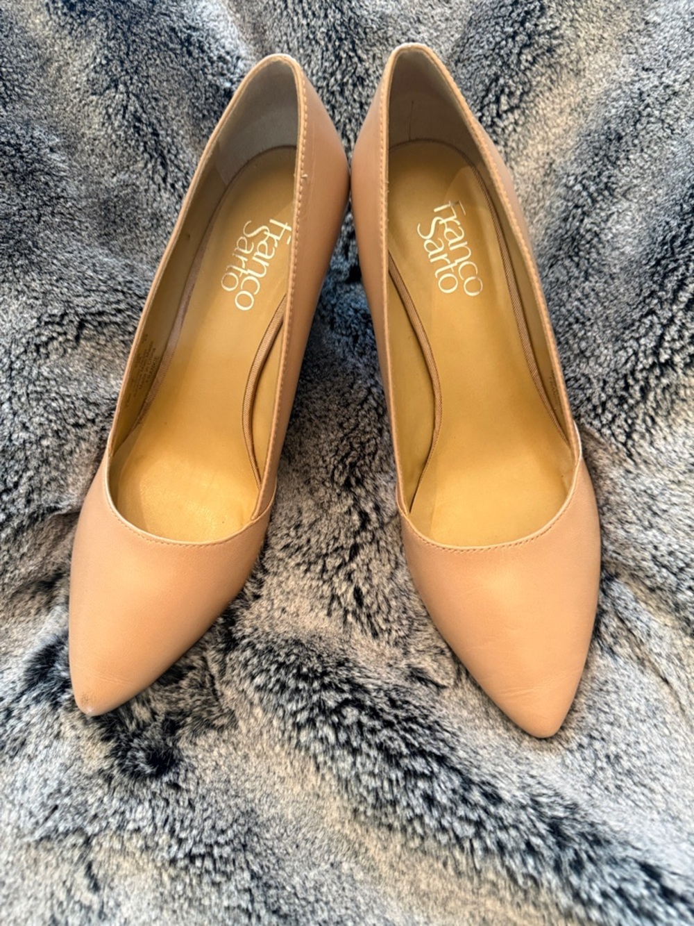 Franco Sarto Blush Pointed-Toe Leather Pumps
